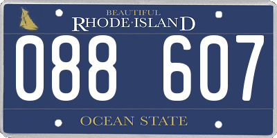 RI license plate 088607