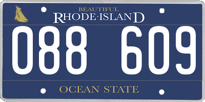 RI license plate 088609