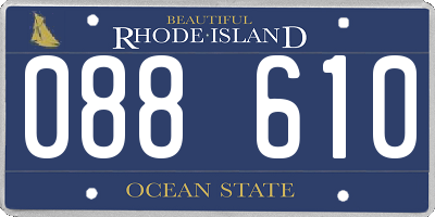 RI license plate 088610