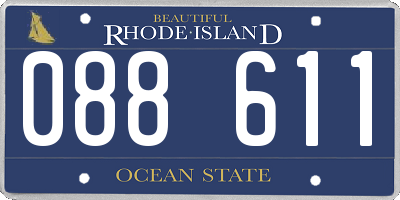 RI license plate 088611