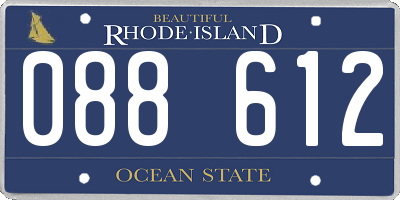 RI license plate 088612
