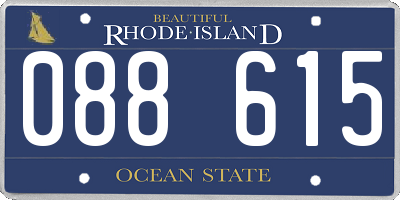 RI license plate 088615