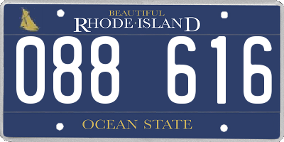 RI license plate 088616