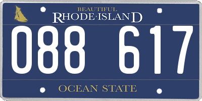 RI license plate 088617