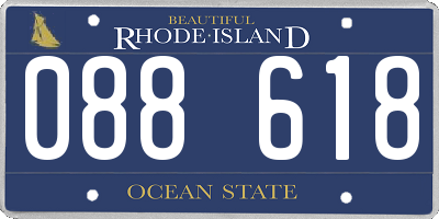 RI license plate 088618