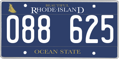 RI license plate 088625