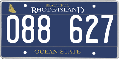 RI license plate 088627