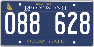 RI license plate 088628