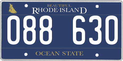 RI license plate 088630