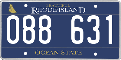 RI license plate 088631