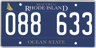 RI license plate 088633