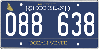 RI license plate 088638