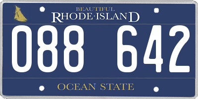 RI license plate 088642