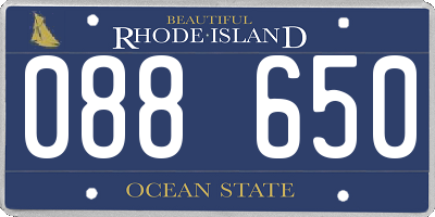 RI license plate 088650