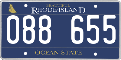 RI license plate 088655