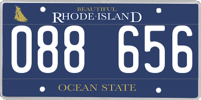 RI license plate 088656