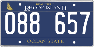 RI license plate 088657