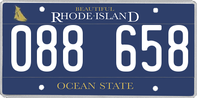 RI license plate 088658