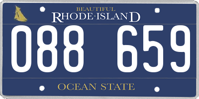 RI license plate 088659
