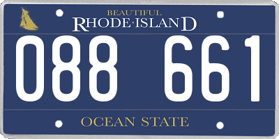 RI license plate 088661