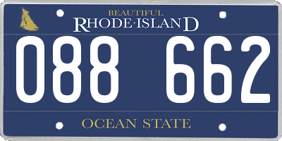 RI license plate 088662