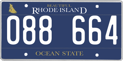 RI license plate 088664