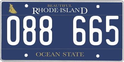 RI license plate 088665
