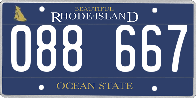 RI license plate 088667