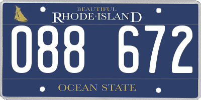 RI license plate 088672