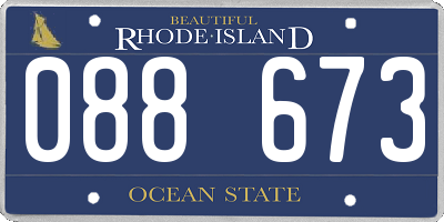 RI license plate 088673