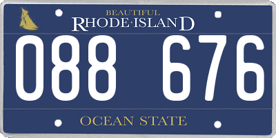 RI license plate 088676