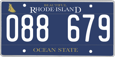 RI license plate 088679