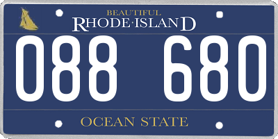 RI license plate 088680