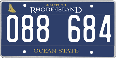 RI license plate 088684