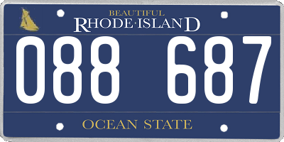 RI license plate 088687