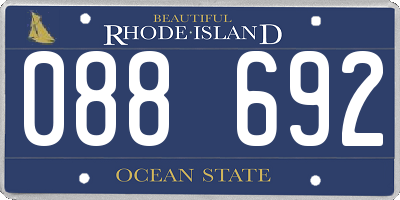 RI license plate 088692