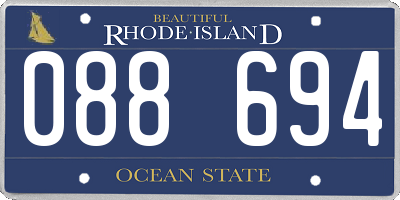 RI license plate 088694