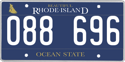 RI license plate 088696