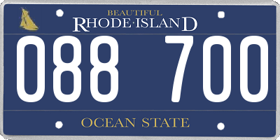 RI license plate 088700
