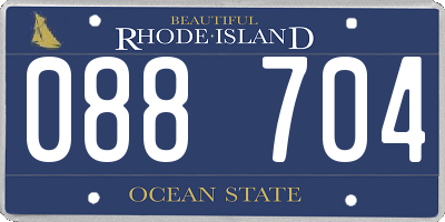 RI license plate 088704