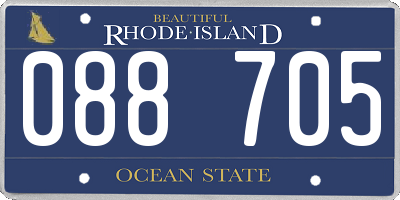 RI license plate 088705
