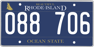 RI license plate 088706