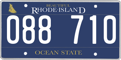 RI license plate 088710