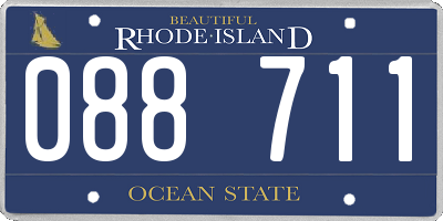 RI license plate 088711
