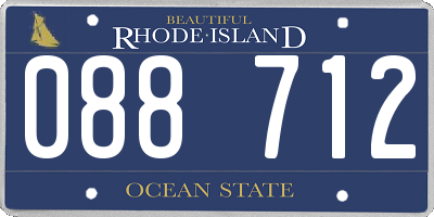 RI license plate 088712