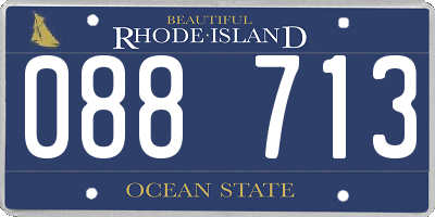 RI license plate 088713