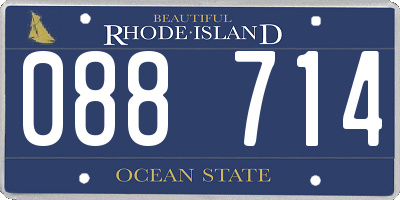 RI license plate 088714