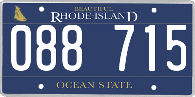 RI license plate 088715