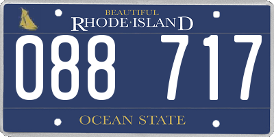 RI license plate 088717