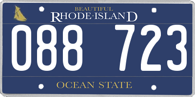 RI license plate 088723